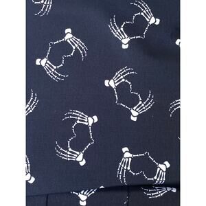 Betsey Johnson Queen Sheet Set Skeleton Heart Hands Black